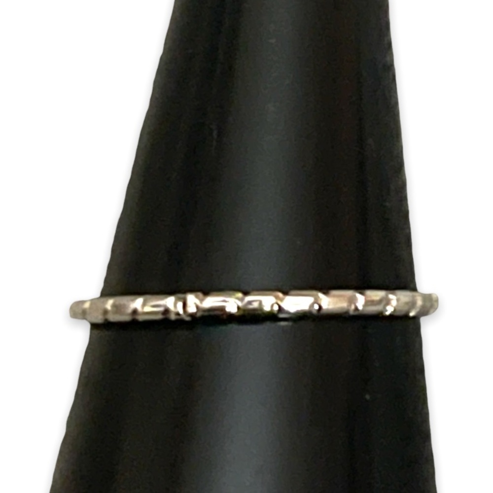 New Woman’s Silver Handmade Hammered Minimalist Boho Ring - Picture 3 of 7